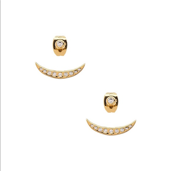 Gorjana crescent shimmer ear jacket earrings - Picture 3 of 4